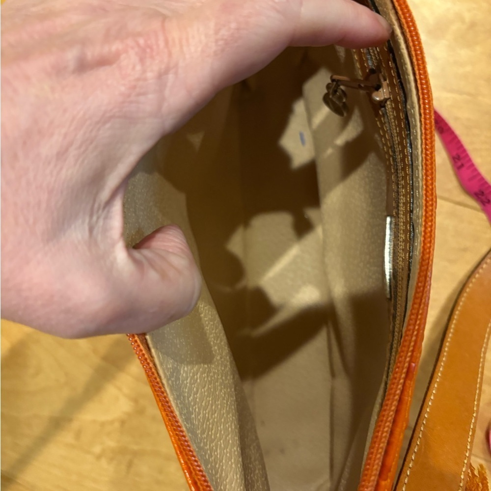 Vakko ostrich leather orange small bag - Picture 8 of 9